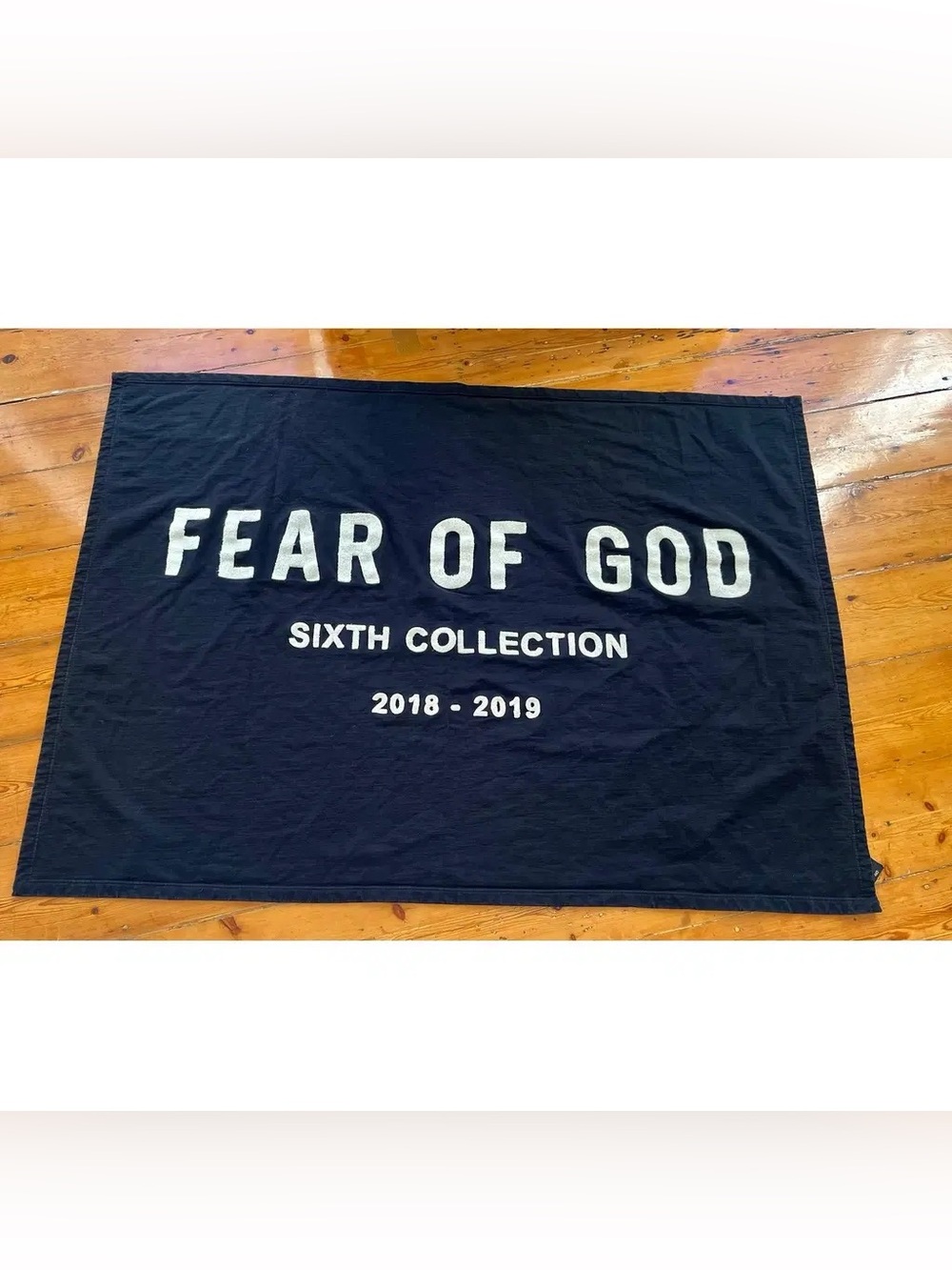 Fear of God Sixth Collection 2018-2019 Chenille Throw Black 100% Cotton USA